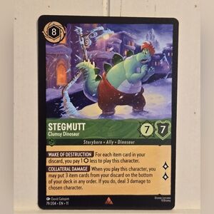 Stegmutt Clumsy Dinosaur RARE 79/204 Disney Lorcana Chapter 11 Winterspell Card